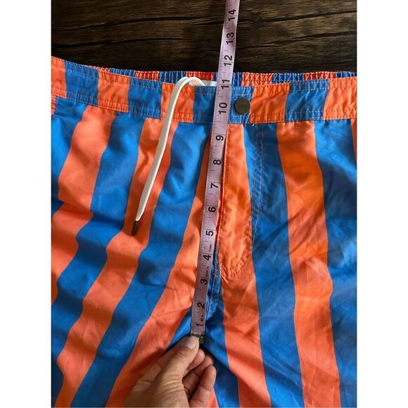 Onia The Calder Salmon Periwinkle Blue Striped Swim Trunks Size XL Revolve - Picture 8 of 9